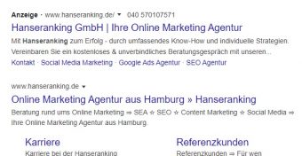 Hanseranking-GoogleAds-Sitelinks