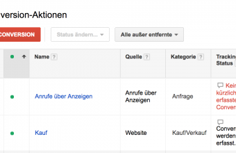 Google Conversion Tracking einrichten