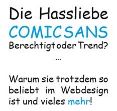 Comic Sans Schriftart im Webdesign